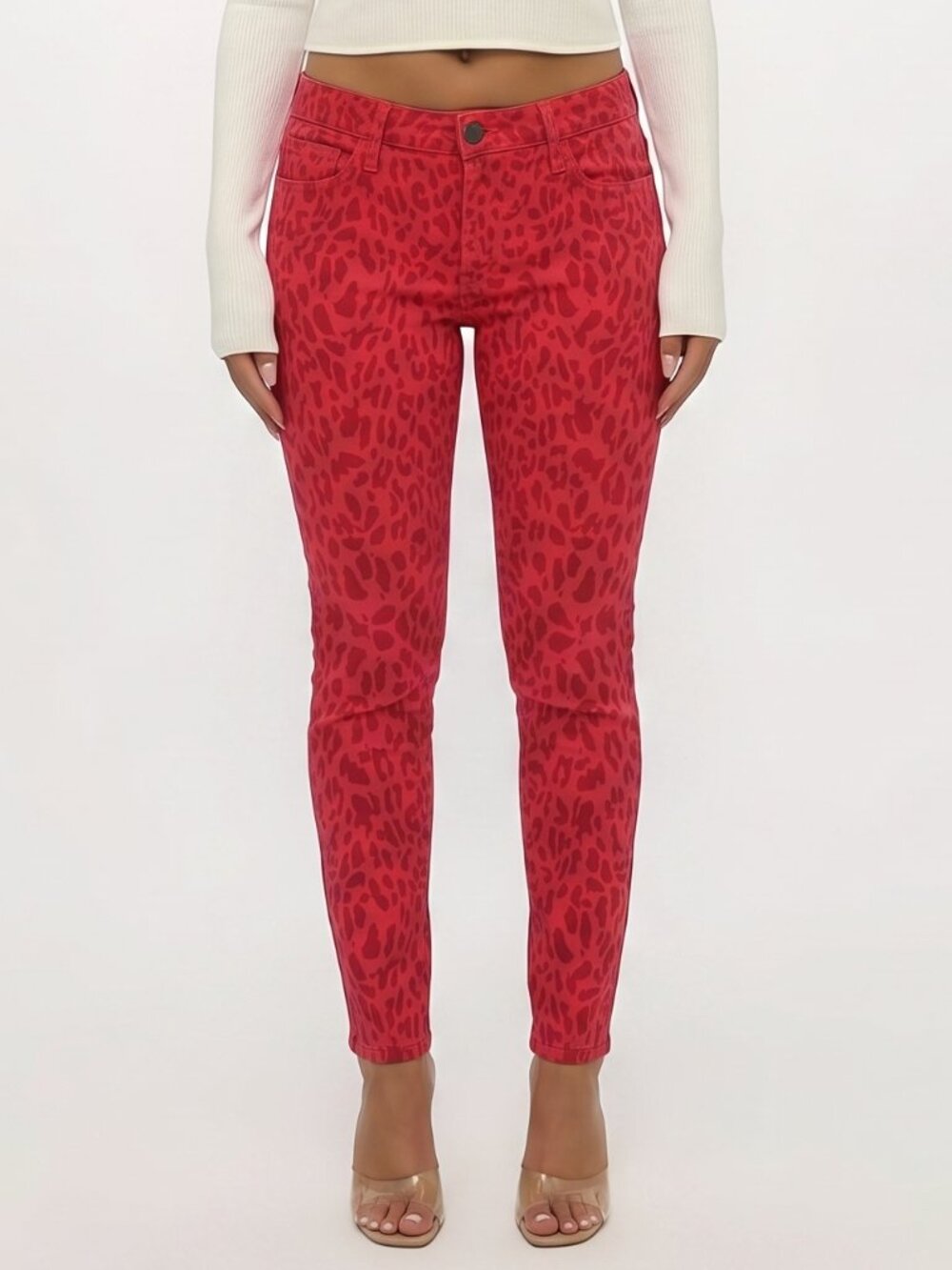 Joe's The High Water Red Leopard Jeans - Picture 14 of 14